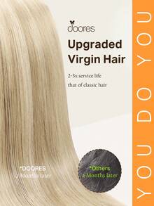 DOORES Seamless PU Clip 7PCS 110g In Human Hair Extension Dark Gold Highlights Bleached Gold 100% Real Human Hair Invisible And Comfortable Natural Integration Light & Comfortable Dream Hair Premium Virgin Hair Extensions For Women Girls Daily Use Easy To Wear Remy Hair Extensions Charm Elegant Casual Holiday Outfits Cosplay Campus School Sport Vacation Travel Festival Prom Outdoor Cosplay - S18A/613A - View 2