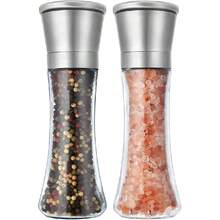 Easy To Use Stainless Steel And Glass Manual Pepper Grinder - Refillable Salt And Pepper Mill, Easily Adjustable Grind Size, Powered-Free Kitchen Tool - Multicolor - View 8