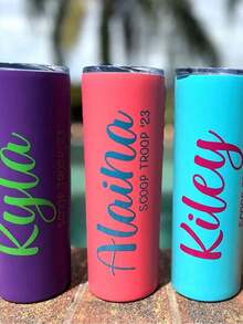 1pc 20oz/600ml A One-Of-A-Kind Gift: A Personalized Tumbler, An Exclusive Straight Cup With A Custom Name. It Is A Drinking Utensil Suitable For All Seasons. Reusable, Delicate And Cute, It Is An Ideal Choice For Birthday Gifts, Family Gathering Gifts And Holiday Gifts. Applicable To Various Scenarios Such As Restaurants, Living Rooms, Bedrooms, Offices, Teahouses, Homes And Schools, It Adds A Warm And Fresh Feeling To Daily Home Life. - 款式2 - 查看 4