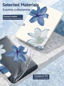 Blue Hawaii Dual-Sided Acrylic Crystal Protective Case Suitable For 11/ 10/ 9/ Air 7th 11-Inch/ Air 5th/Kindle Paperwhite 11th/Kindle Paperwhite 12th Gen 2024, Compatible With Samsung Galaxy Tab A9, 3+Y Anti-Bending, Reinforced Silicone Corners, Auto Wake/Sleep Function, Ideal For Holiday Gifts - 彩色 - 查看 9
