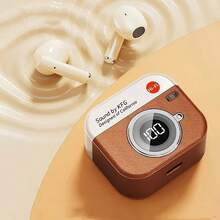 Q86 复古相机设计无线蓝牙5.3耳塞式TWS耳机降噪耳机带麦克风适用于所有智能手机 - 彩色 - 查看 1