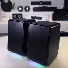 TS38 RGB Gaming Mini Wired Speaker - Powerful Subwoofer Desktop Small Audio, Universal For PC & Laptop, Immersive RGB Light Effect For Gaming/Office - Black - View 2