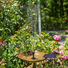 1pc DIY Solar Powered Fountain Pump (With 6 Adjustable Nozzles), Solar Powered Outdoor Fountain, Suitable For Garden, Bird Bath, Pond And Swimming Pool Decoration, Automatic Water Feature
