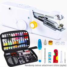 1 Conjunto Máquina de Costura Manual Portátil e Compacta com Kit de Costura - Máquina de Costura Manual DIY, Adequada para Tecidos, Roupas, Casa e Viagens, Máquina de Costura Mini para Iniciantes, Presente DIY Ideal para Natal, Ano Novo ou Aniversário (Observação: As cores dos acessórios são aleatórias, adequadas apenas para tecidos/acessórios finos, sem USB e bateria incluídos). - multicolorido - Visão 14
