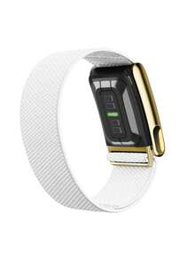 Dây đeo SuperKnit Luxe 5.0 - Phù hợp với 5.0/MG - Phụ kiện lý tưởng cho việc theo dõi điện tâm đồ, thiết bị đeo theo dõi sức khỏe và thể dục - Chất liệu kim loại cao cấp - trắng - Xem 3