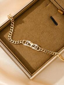 1件铜镶嵌锆石可爱太阳爱心花朵儿童手链，适合女孩/男孩/家人/朋友，多功能，奢华，适合派对、宴会、节日、圣诞节、感恩节、万圣节等场合，可作礼物 - 金黃色 - 查看 6