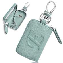 Personalized Leather Car Key Holder Smart Key Case Remote Control Keychain For Men And Women Initial Letter Customized Gift For Women Money Wallet Mini Wallet Purse Wallet Wallet Keychain Small Wallet Cute Wallet - Blue - View 7