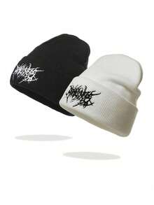 1 eller 2 st. gotisk stil, broderad halsduk för män, stickad mössa, dammode, gatuskidmössa, varm och mångsidig keps för kallt väder, lös passform. - Multifärgad - Visa 8