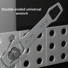 1pc Stainless Steel Dual-Head Universal Bathroom Wrench - Thickened Rust-Proof Hexagonal Multi-Function Tool For Shower Installation - Essential Plumbing Hardware Accessory - Multicolor - View 4