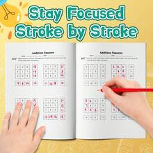 Cuaderno de ejercicios de práctica de matemáticas - Ejercicios de escritura de números y cálculos con conteo, orden numérico, ejercicios de suma y resta, páginas de práctica claras, desarrolla el sentido numérico, la lógica, la concentración y las habilidades de resolución de problemas - Cuaderno de ejercicios de matemáticas - Ver 10