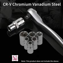 72齿迷你棘轮扳手，适用于狭窄空间；可逆螺丝刀，带1/4英寸六角套筒 - 銀色 - 查看 9