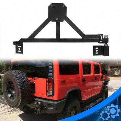 Spare Tire Carrier Rack W/ Drop-Down Option Rear Black Fit  H2 2003-2009