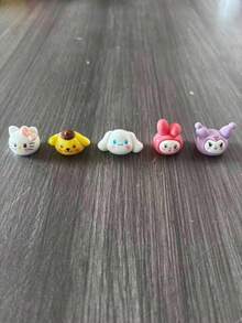 三丽鸥混合树脂珠 - 美乐蒂、布丁狗、凯蒂猫、肉桂狗，适合DIY首饰制作，如手链、项链、手机挂绳、钥匙扣等。 - 彩色 - 查看 7