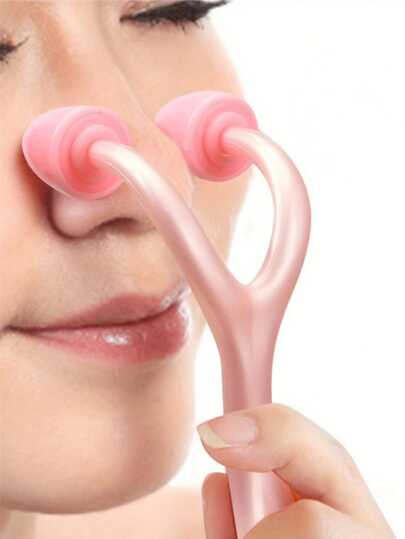 1pc Pink Nose Shaper - Non-Electric Nose Enhancement Tool, Manual Nose Shaping Device, Suitable For Nose Reduction, No Battery Required, Portable Nose Enhancer, Suitable For Home And Travel, Suitable For Sensitive Skin, Light Beige - Beauty Enhancement Device, Nose Shaping Tool, Ergonomic Design, Smooth Surface, Skincare Routine, Compact Design, Durable Plastic, Skincare Enthusiasts