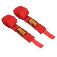 2PCS Cotton Hand Guard Straps Sweat Absorbing Hand Wrist Belt Wraps for Boxing Sports Training 3 Meter / 9.8ft - Rojo - Ver 8