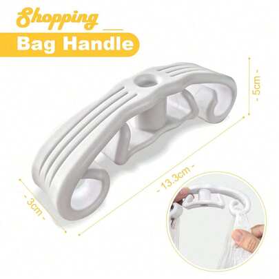 1 szt. 13,3 cm Wygodny biały plastikowy uchwyt do torby na zakupy, przydatne narzędzie na zakupy, nie rani dłoni, uchwyt do torby do noszenia w domu