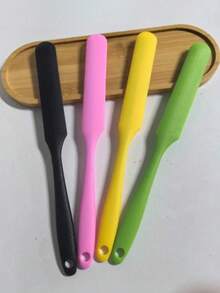 1/8Pcs Random Color Silicone Jar Scraper Spatulas, Heat Resistant Cake Cream Peanut Butter Spatulas Mixing Batter Scraper, Nonstick Bread Spatula Rubber Kitchen Jar Blenders Scraper Long,Multi-Functional Baking Silicone Spatula, Butter Knife, Cream Cake Spreader - Multicolor - View 13