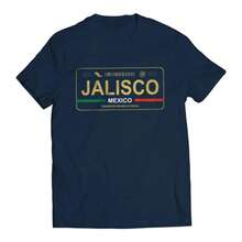 Jalisco Mexico License Plate T-Shirt - Playera con Placa de Carro Men's Graphic T-Shirt - Blanco y negro(no personalizable) - Ver 3