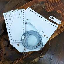 5pcs Crochet Bag DIY Kit, Tote Bag Making Tools, Square Tote Bag, Brown, Black, DIY Crochet Bag Supplies, Handmade Woven Bag, Includes Cover + Strap + Side Panels, Easy To Make, Women Tote Bag DIY, Bag Making Accessories, Holiday Gift, Christmas Gift, Thanksgiving Gift - A - View 11