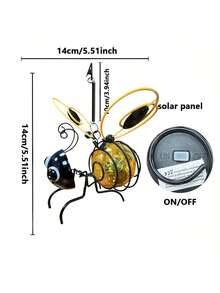 Outdoor Bee Lights - Solar Hanging Bee Decor Lights With Spring - Outdoor Hanging Solar Lights, Suitable For Garden, Yard, Patio, Porch Decor And Birthday Gifts (Yellow) - Yellow - View 8