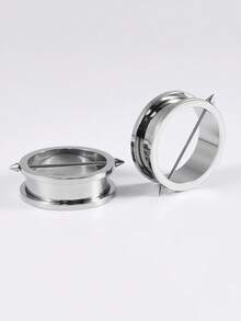 一对不锈钢可拆卸尖头耳洞耳塞螺丝金银色尖头扩耳器耳洞穿刺饰品 8MM-25MM - 如圖 - 查看 17