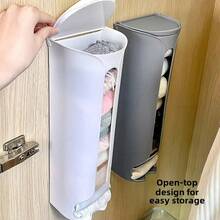 1/2/3-częściowy ścienny schowek na bieliznę i skarpetki z pokrywą – bez wiercenia, organizer do szafy w akademiku, szafka na skarpetki, nowoczesny design oszczędzający miejsce, trwała konstrukcja z tworzywa sztucznego, wielokomorowe przechowywanie bielizny, skarpetek i majtek - Wielokolorowe - Zobacz 6