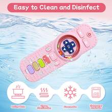 Tinabless 硅胶遥控牙胶，婴儿磨牙玩具，适合3-6-12-18个月的婴幼儿，缓解出牙疼痛 - 彩色 - 查看 6