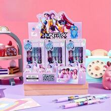 12pcs/Box Witch Hunting Team Erasable Pens, High-Quality Retractable 0.5mm Ballpoint Pens, Creative Student Stationery - Multicolor - View 2
