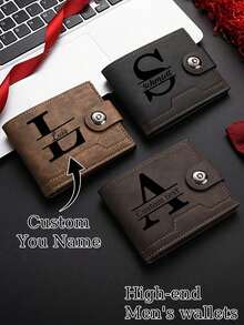 1 محفظة رجالية مخصصة، هدية للأب والأب في عيد الأب، مع صورة وإسم مخصص، هدية للرجال، هدية عيد ميلاد للأب، هدايا مخصصة، لوازم مدرسية، عودة إلى المدرسة، للمكتب، للمدرسة، للفصل الدراسي، لهدايا المعلم، للجامعة، للزملاء، لغرف السكن الجامعي، للمعلم، للأولاد والبنات - متعدد الألوان - مشاهدة 3