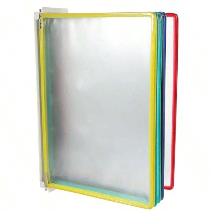 caja de archivosTE Organizador De Arcivos Montado En Pared Con 10 Fundas Tranrentes Carp Colgante Para umentos Resta Estante De Almacenamiento Para Oficina ogar Y Estucaja de archivos - llamativo - Ver 1