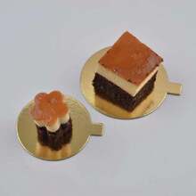 50 Bases de Cartón Dorado Premium 10cm para Mini postres, Tartas, tableros para Postre de Mousse, Anti Grasa, Papel Grado alimenticio, Desechable (Redonda) (10 cm),40811331 - Púrpura polvoriento - Ver 6