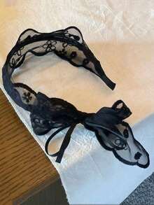 1pc Lace Bow Ribbon Hair Hoop, High Crown Pressure Headband, Fairy Style Daily Wear Bow Accessories, Hairband Headband For Women, Hair Accessories, ,Head Piece - Nhiều màu - Xem 8