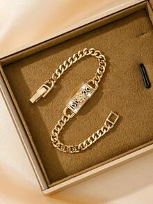 1 chiếc vòng tay trẻ em bằng đồng khảm đá Zirconia hình bướm và trái tim dễ thương, sang trọng, phù hợp cho bé gái/bé trai/gia đình/bạn bè, đa chức năng, cao cấp, thích hợp cho tiệc tùng, liên hoan, ngày lễ, Giáng sinh, Lễ Tạ ơn, Halloween, làm quà tặng. - Vàng - Xem 5