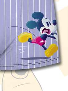 Light Purple Striped 3D Print Men's Boxer Briefs, Fashionable Design For Daily & Loungewear - Multicolor - View 5