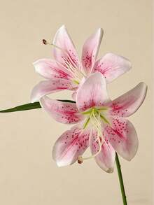 MEHELANY 6/1pc Pale Pink Artificial Lily Flower, Silk Lily Fake Flower For Home Decor, DIY Wedding Bride Gift, Birthday Party, Tabletop Decor, Garden Decor, Wedding Bouquet, Bridal Shower, Back To School Room Decor - Baby Pink - View 6