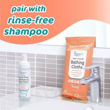 Water Activated Bathing Cloths Rinse Free XL Adult Body Wipes For Elderly Hospice And Camping - 1 - Xem 5