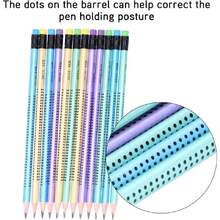 Juego de 12 Piezas Lápices con Sacapuntas, Lápiz de Madera Antideslizante Set de Rotuladores de Carboncillo Profesionales con Recambio Negro para Niños Estudiantes y Adultos,40813930 - Multicolor - Ver 6