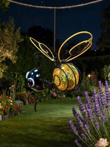 Outdoor Bee Lights - Solar Hanging Bee Decor Lights With Spring - Outdoor Hanging Solar Lights, Suitable For Garden, Yard, Patio, Porch Decor And Birthday Gifts (Yellow) - Yellow - View 10