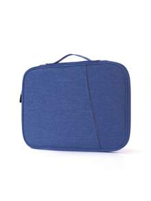 Túi đựng laptop 13-14 inch, bao đựng laptop, túi xách tay, đa chức năng, di động, nhẹ, thích hợp cho công việc, đi làm, đi học. - Xanh đậm - Xem 6