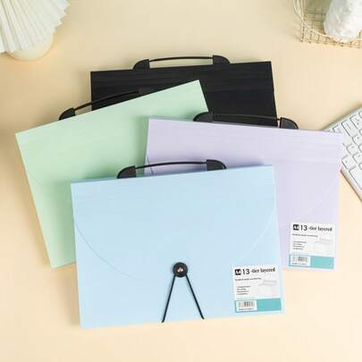 مجلد ملفات متعدد الأقسام بطراز أكورديون، مقاس A4 متعدد الألوان، منظم ملفات قابل للتوسيع للمستندات والكتب والمواد والملصقات، مناسب للمدرسة والمكتب والمنزل [قطعة واحدة]