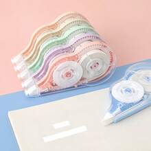 随机6/3/1件组合装饰腰带，顺滑按压式拼写纠错器，便携轻巧静音趣味文具礼品，配备易于使用的涂抹器，经久耐用，办公文具，现代文具 - 返校和圣诞节礼物 - 彩色 - 查看 3