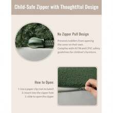 Sofá blissful Diary para niños sofá plegable 2 en 1 cómodo sofá convertible para tumbona muebles para niños para sala de juegos regalo para cumpleaños día del niño dinosaurio verde - Verde oscuro - Ver 7