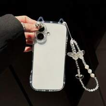 Mặt dây chuyền hình mèo 3D trong suốt với thiết kế mặt và tai, tương thích với iPhone 17 Air/17/17 Pro/17 Pro Max, 16/15/12/13/14 Pro Max, 12 Pro/12 Pro Max/13 Pro/13 Pro Max/14 Pro/14 Pro Max, được làm từ chất liệu silicon mềm, chống nước, chống sốc và chống trầy xước. - Trong sáng - Xem 4