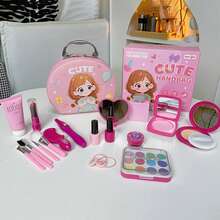 Kids Girls Makeup Toys (Toy Model, Not For Application) Realistic Princess Handbag Fashion Travel Set, Cute Girl Crossbody Bag/Cosmetic Bag With Realistic Makeup, Satisfy Girls' Imitation Play, Suitable As Holiday/Birthday Gift - Multicolor - View 10