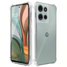 1件裝透明Moto手機殼，適用於Moto Edge50 Neo/Moto G86/Moto G24/Moto G14/Moto E14/Moto G06，防震極簡時尚純色手機保護殼，親膚不刮花，防震防塵防靜電 - 無色 - 查看 4