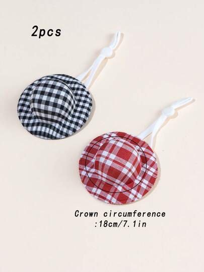 1pc/2pcs Hamster Decor Mini Hat, Photo Prop, Cute Design, Suitable For Hamsters, Parrots, Snakes