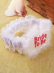 1件装新娘吊袜带，婚礼装饰套装 - 新娘婚礼当天佩戴的大腿袜配饰 - 伴娘团 - 单身派对 - 伴娘礼物 - 彩色 - 查看 3