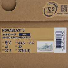Asics 男士 NOVABLAST 5 低帮跑步鞋 1011B974-407 - 藍色 - 查看 6