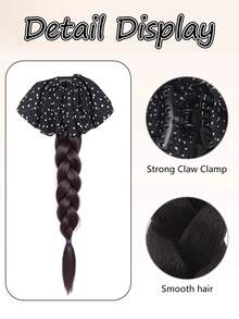 Synthetic Ponytail,Synthetic Hair Accessories Wig,Synthetic Hair Bun Ponytail Hair Piece, Claw Clip Bun Hair Clip, Synthetic Fake Buns Hairs Extensions, Hair Accessories For Women Daily Wear - Multicolor - View 4