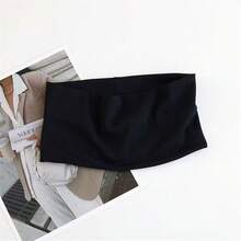 1件装男女通用纯色加宽弹力瑜伽运动头带跑步骑行户外运动吸汗带 - 多色 - 查看 17